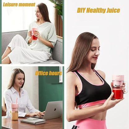 Trending portable USB charged Juicer mug with straw